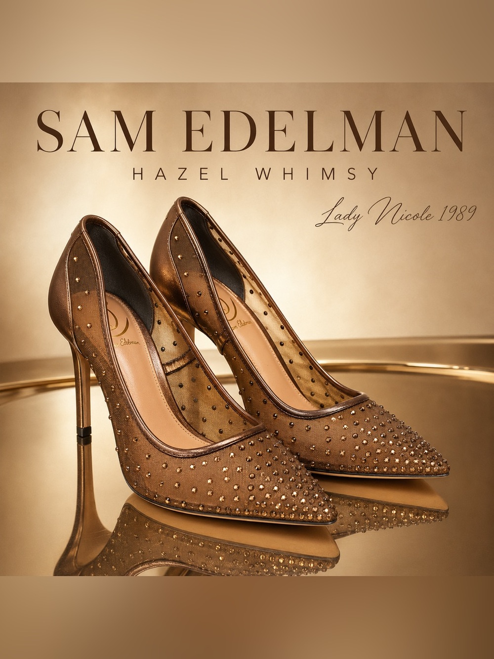 Sam Edelman Hazel Whimsy Crystal Mesh Pumps